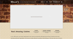 Desktop Screenshot of maliasrestaurant.com